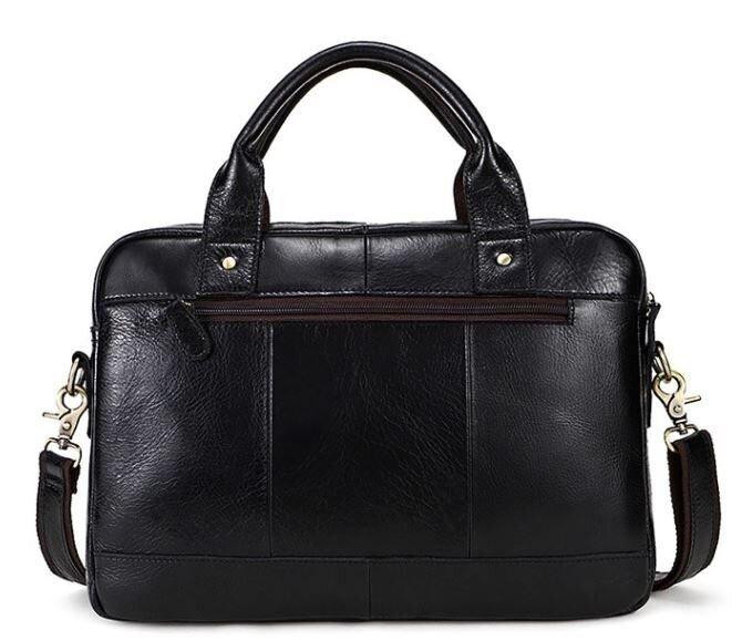 Сумка для ноутбуку з натуральної шкіри Vintage 14868 Чорна Київ - фото 7