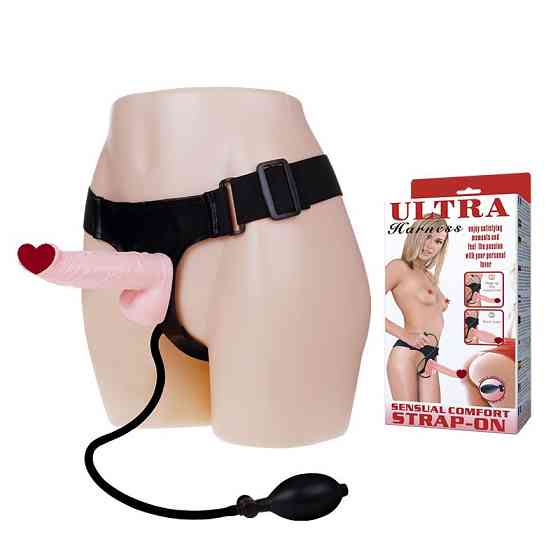 Страпон - Ultra Harness With Pump Sex Aura Київ