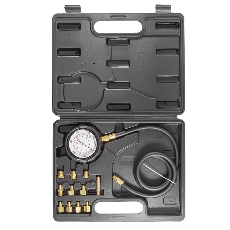 Тестер тиску мастила в комплекті з різьбовими адаптерами перехідниками 12 предметів, в кейсі Forsage F-912G02 Одеса - фото 3