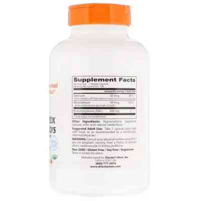 Вітамін Doctor&apos;s Best N-Ацетилцистеїн, NAC Detox Regulators, 180 гелевих капсул (DRB-00517) Вінниця