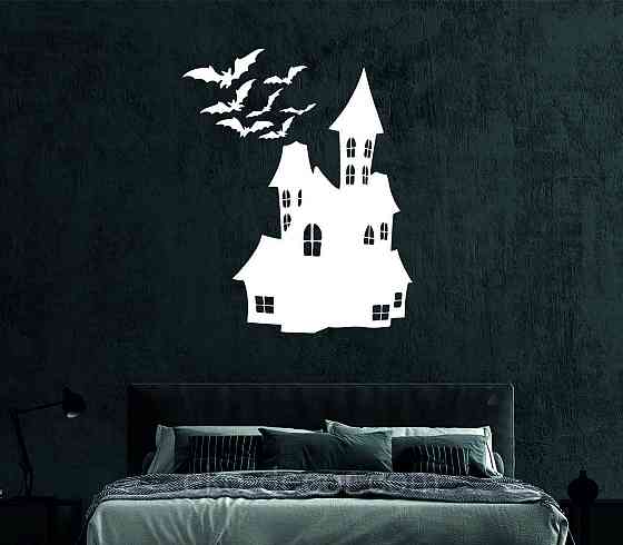 Декоративне настінне Панно «Замок», Декор на стіну 110*83 см, Білий Київ