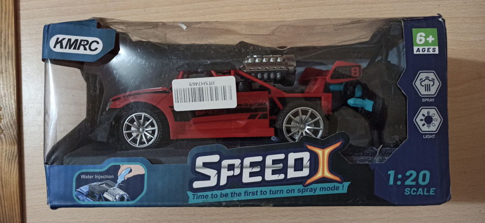 Автомобіль на пульті управління з парою і підсвічуванням 1:20 червоний коробка з невеликим дефектом Київ - фото 8