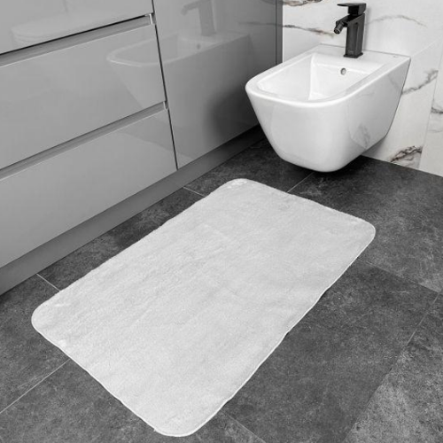 Килимок для підлоги з еко-хутра ТМ Dariana Moonbeam 60*90 см світло-сірий Житомир