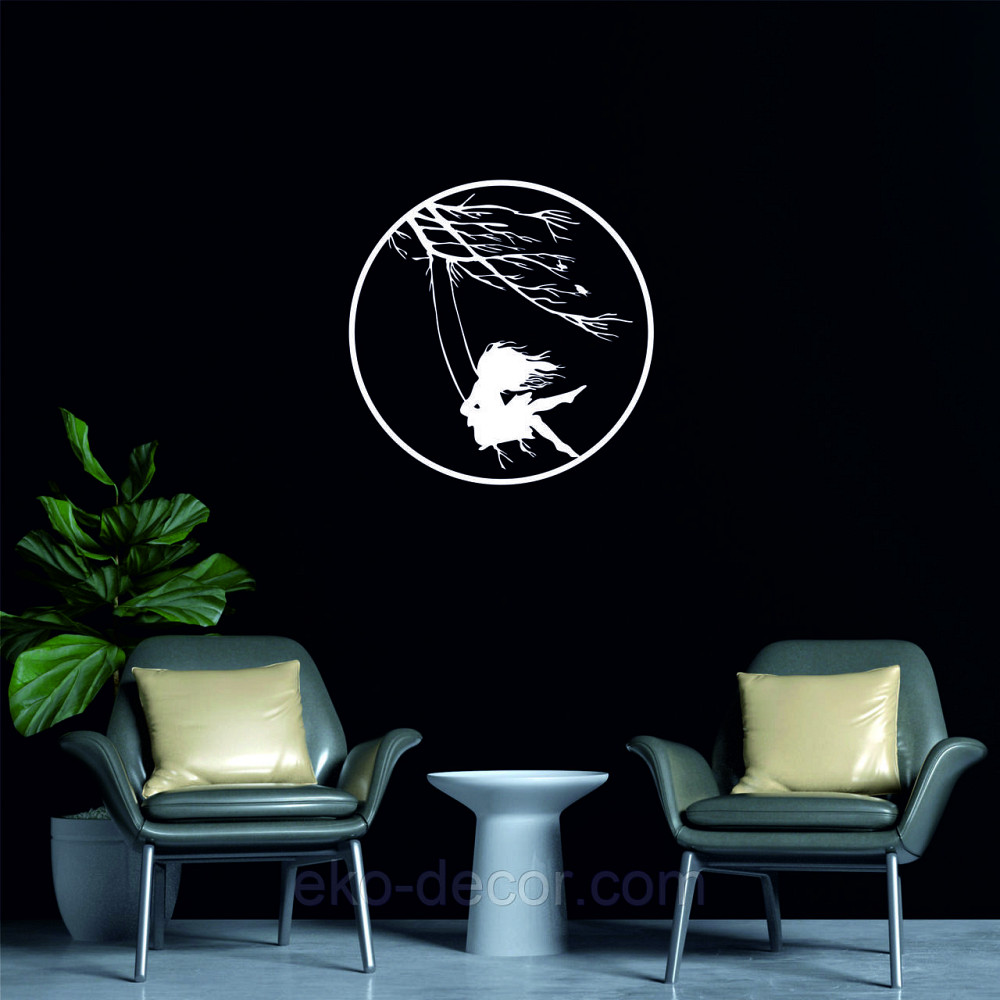 Декоративне настінне Панно «Дівчинка та голуб» Декор на стіну 70*62 см, Білий Київ - фото 4