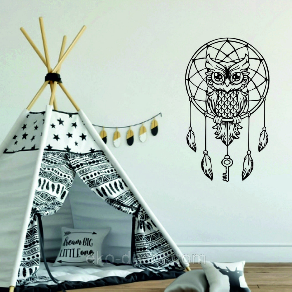 Декоративне настінне Панно «Ловець снів» Декор на стіну 110*65 см, Чорний Київ - фото 2