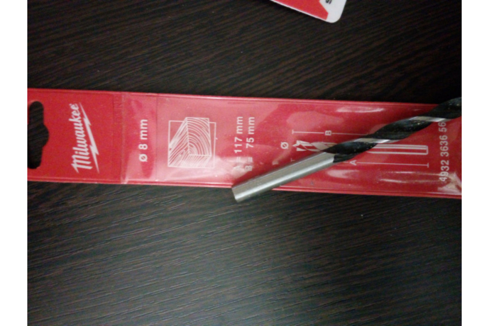 Свердло для дерева триточкове 8х117 мм Milwaukee 4932363656 Коломия - фото 2