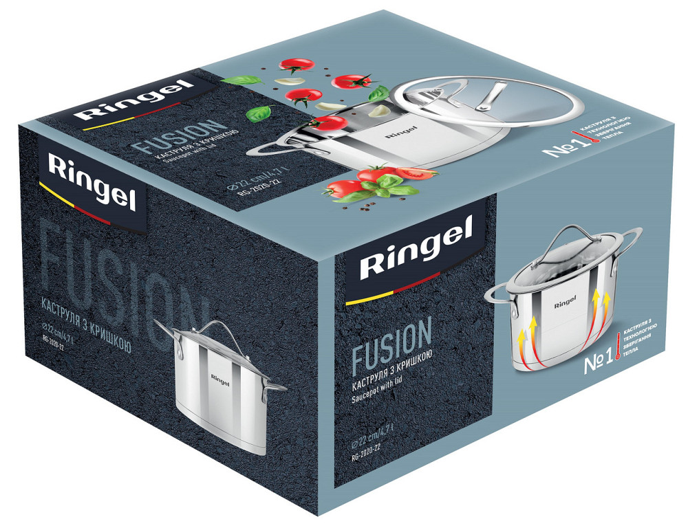 Кастрюля RINGEL Fusion 22 см 4.7л (6733719) Киев - изображение 3