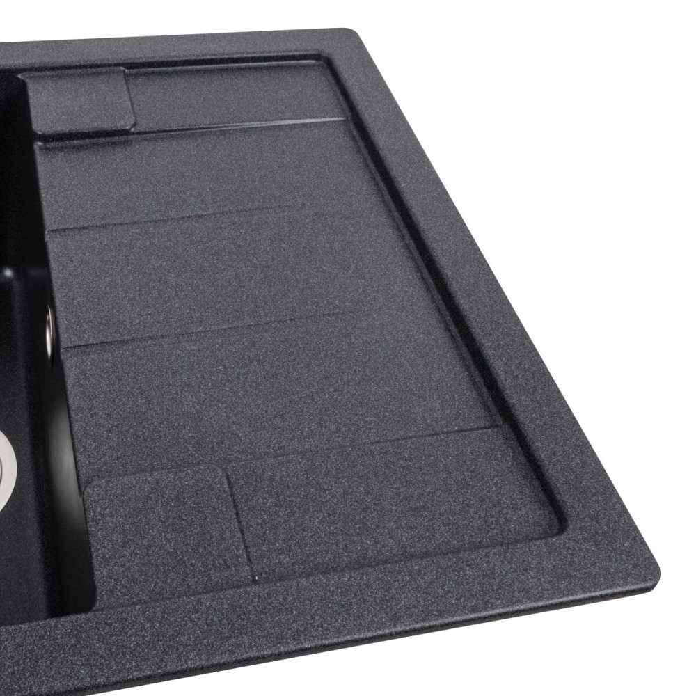 VALESO Гранітна мийка для кухні VALESO INTENSO 6550 матова Карбон Киев - изображение 4