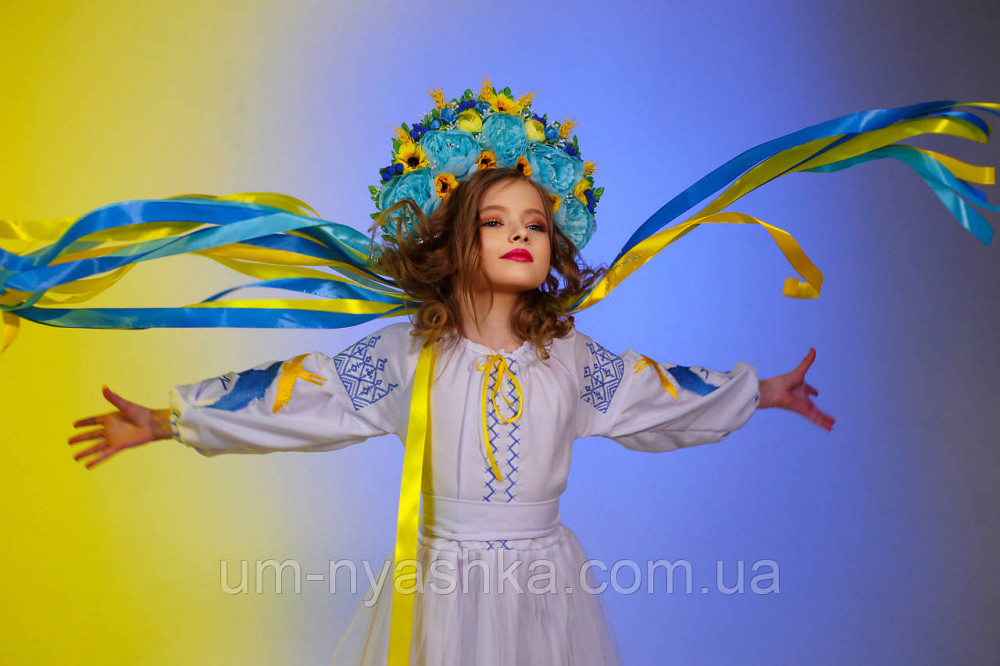 Віночок ободок з квітами "Сценічний зі стрічками" Кривий Ріг - фото 10