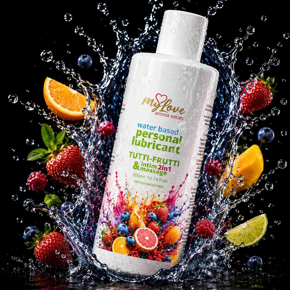 2в1 лубрикант та масажний гель - MyLove Aroma Series Intim&Massage Tutti-Frutti, 300 мл Sex Aura Київ - фото 2