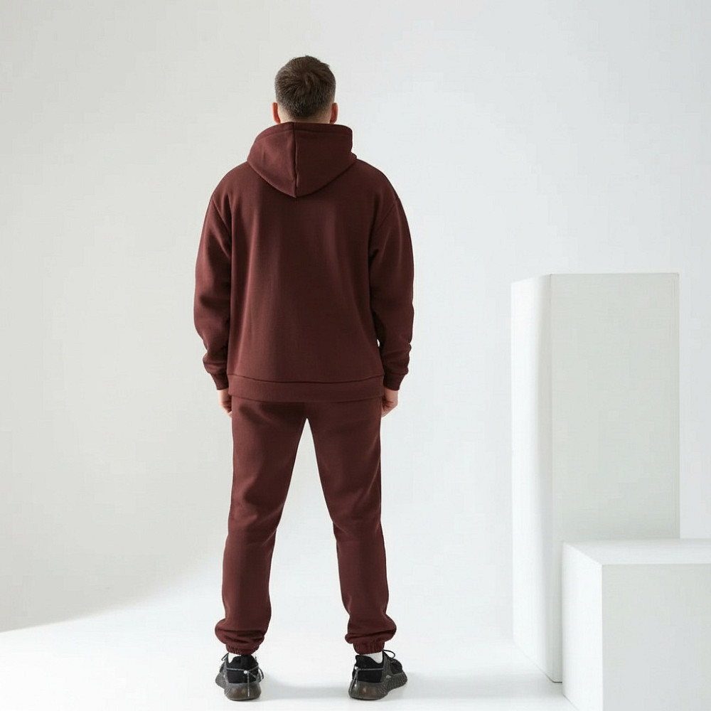 Чоловічий спортивний теплий костюм на флісі Коричневий 46/48 Харків - фото 5