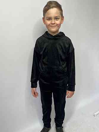 Дитячий велюровий костюм Кенгуру 110-116 Чорний Харків