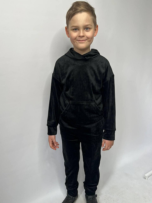 Детский велюровый костюм Кенгуру 110-116 Черный Харьков - изображение 1