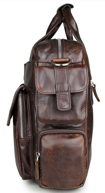Сумка чоловіча Vintage 14370 Коричнева Київ - фото 10