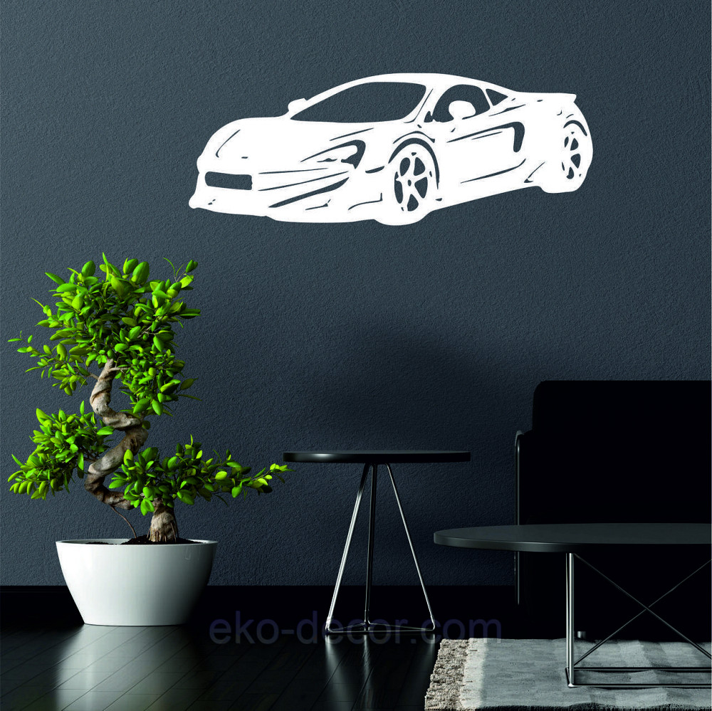 Декоративное настенное Панно «Машина» Декор на стену 70*53 см, Белый Киев - изображение 3