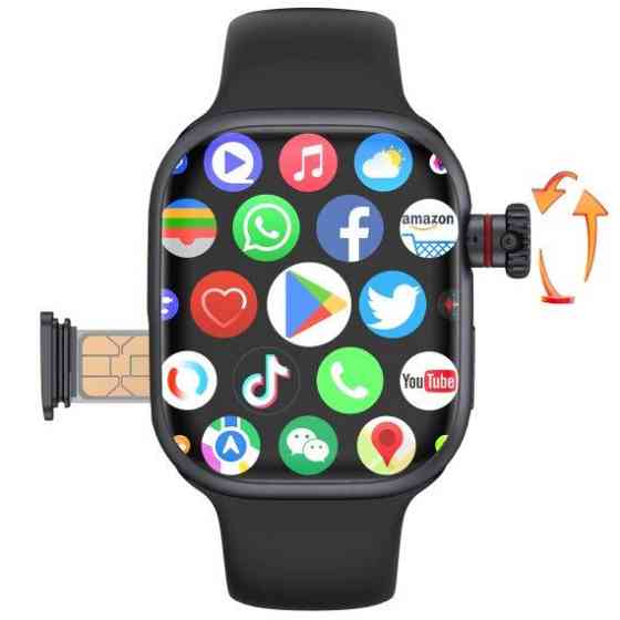 Годинник розумний наручний Smart Sim CD99 з GPS Чорний Вінниця