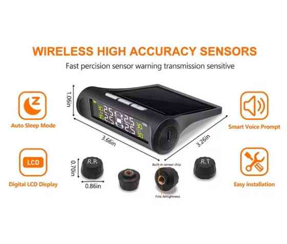 Система контроля давления в шинах + солнечная панель Винница