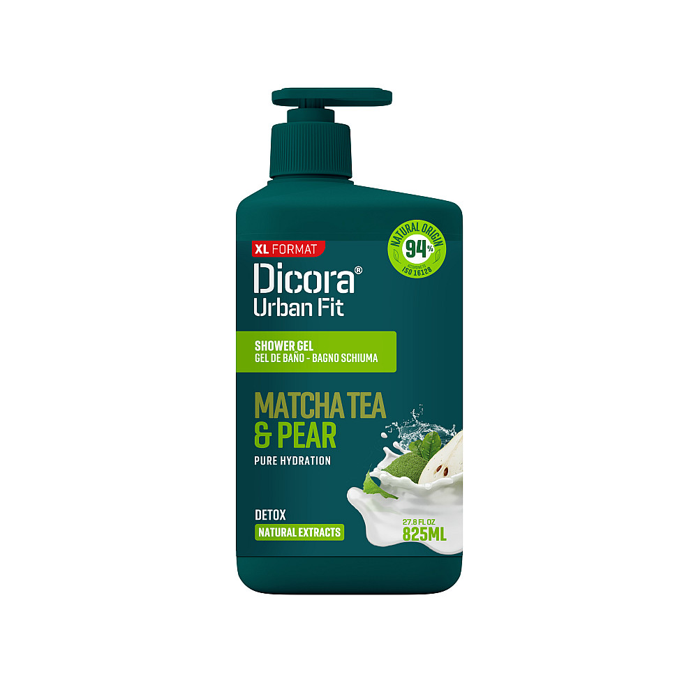 Гель для душу Очищуючий Детокс Чай Матча та груша Dicora Urban Fit 825 мл Київ - фото 1