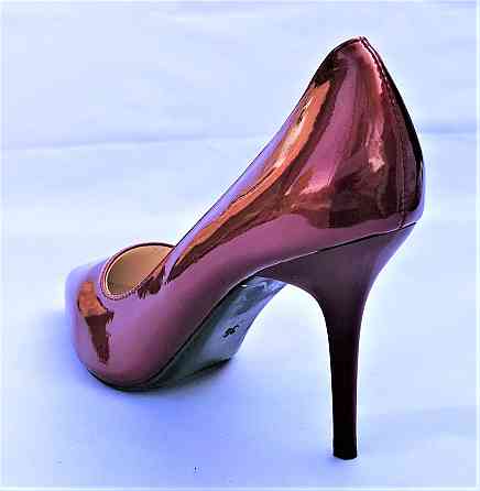 Жіночі Бордові Туфлі на Каблуку Шпильке Лакові Класичні Човники (розміри: 36,38,40) — 3-5 Дніпро