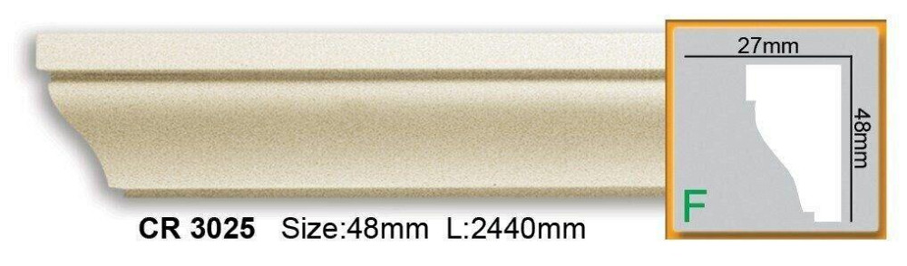 Молдинг полиуретановый гладкий Gaudi Decor CR 3025 Flexi Днепр - изображение 1