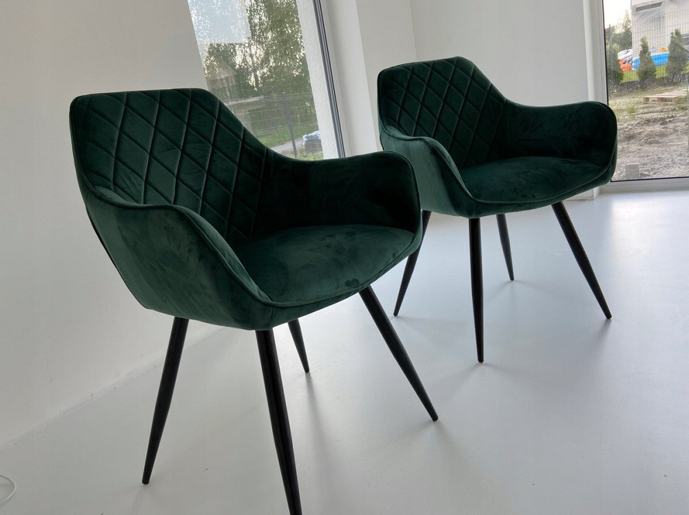 Стілець LINEA VELVET чорний каркас/зелений BL.78 Київ - фото 8