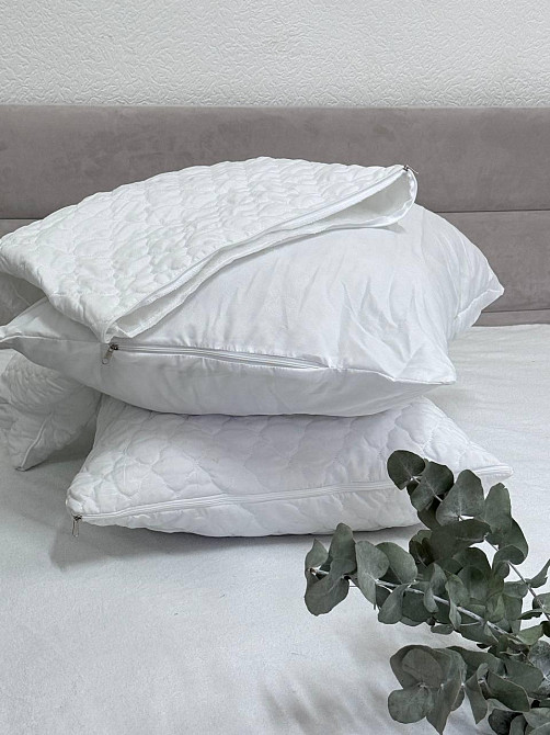 Ecotton Подушка Ecotton 50х70 см подвійна з чохлом на блискавці із мікрофібри біла White (Novit Коломия - фото 5