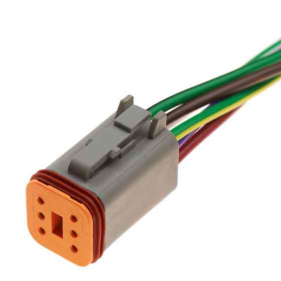 Роз'єм конектор с проводом, 6-кон., Спецтехника, DT06-6S, DT06-6S-E004, AT06-6S-BLK, DEUTSCH CAT, JCB, MAN Київ