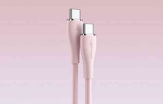 Кабель Vention USB 2.0 C Male to C Male 5A Cable 1M Pink Silicone Type (TAWPF) Киев