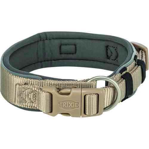 Нашийник Trixie Premium для собак екстраширокий M–L 40–48 см 40 мм пісочно-сірий Київ