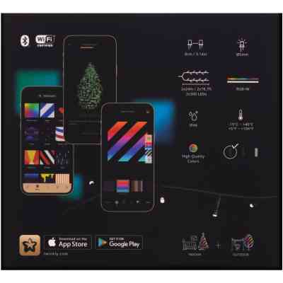 Гирлянда Twinkly Smart LED Strings RGBW 600, Gen II, IP44, длина 48м, черный (TWS600SPP-BEU) Винница