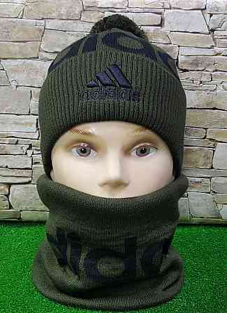 Комплект шапка+бафф  Adidas Originals Pom Pom Fleece Киев