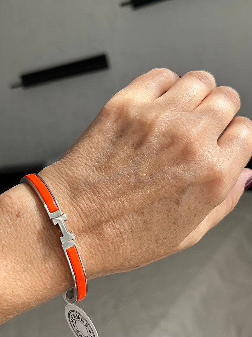 Браслет Hermes емаль / покриття золото 18К Одеса - фото 6