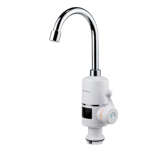 Кран-водонагрівач проточний NZ 0,4-5бар 3,0кВт для кухні гусак вухо на гайці з дисплеєм Aquatica Житомир - фото 1