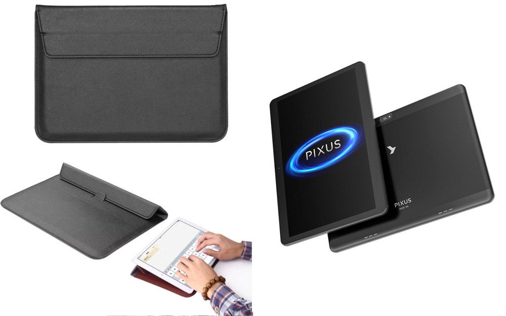 Чохол-конверт VitoCase для Pixus Ride 3G 9.6, Ride 4G Pro 9.6, з функцією підставки для планшета Чорний Київ - фото 1