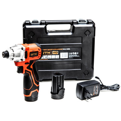 Шуруповерт GTM ударний IS12/120BL, 12В, 120Нм, 0-3000 об/хв, 2x2Ah (IS12/120BL) Вінниця - фото 1