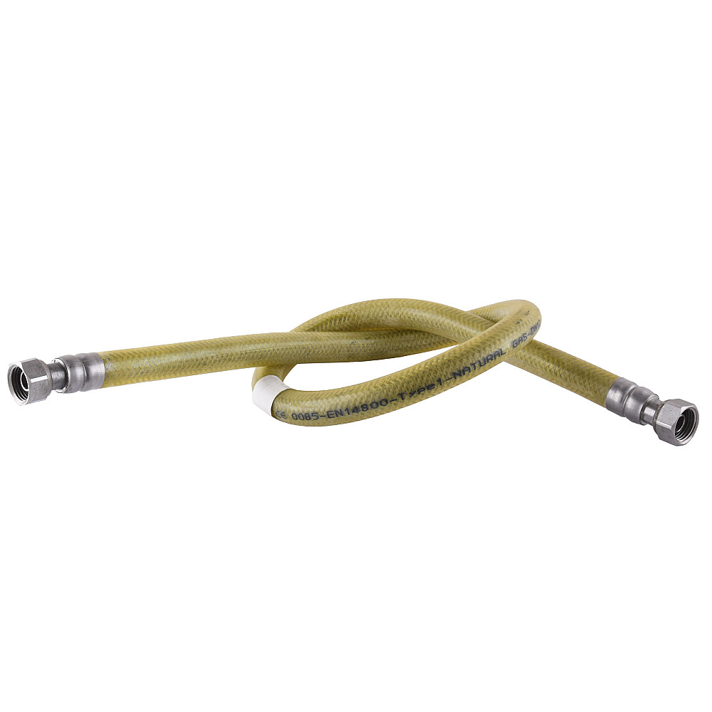 Шланг ГАЗОВЫЙ 1/2*1/2 ВВ  нерж.,обплетення,пвх, PRESINOX-HG1212-1,0m (200042) (Tucai Spain) Тернопіль - фото 1