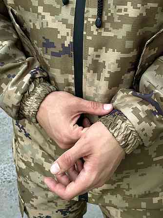 Чоловіча тактична куртка військового пікселя зсу, армейська вітрова з капюшоном зелена пікселя L Одеса