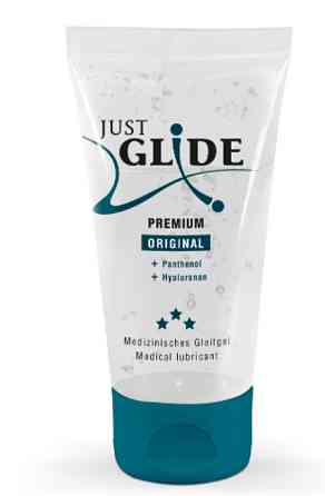 Лубрикант с гиалуроновой кислотой и пантенолом Just Glide Premium 200 мл (веганская) Sex Aura Киев