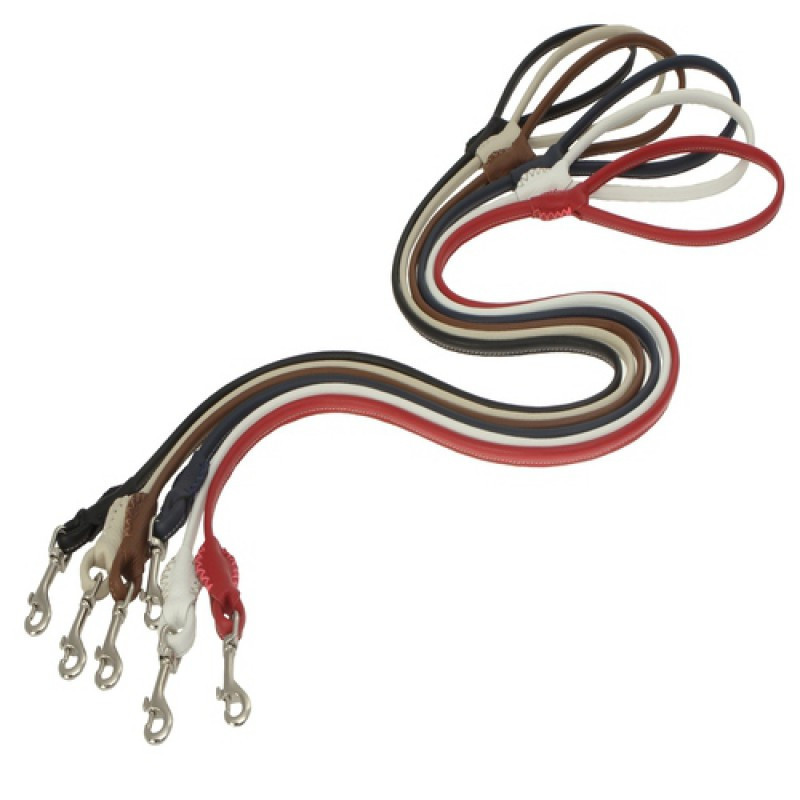 65112 Повідець 8мм "ПРЕМІУМ" шкіряний круглий 1.2м Червоний Вінниця - фото 1