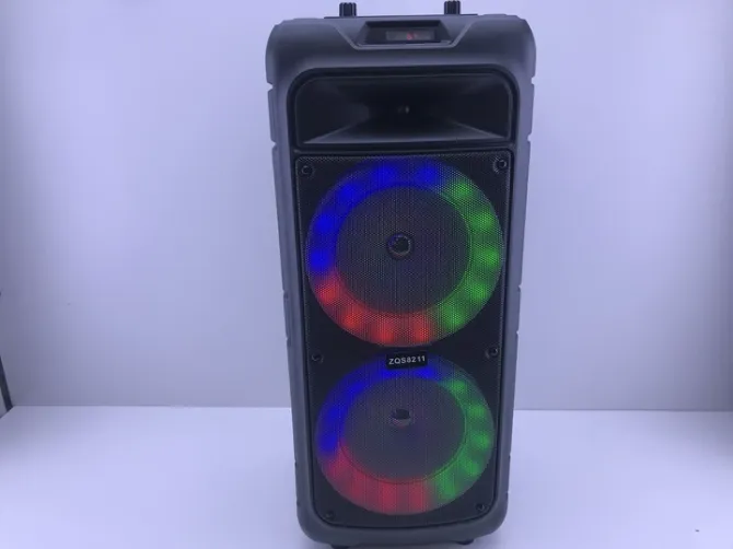 Портативная Bluetooth колонка ZQS-8211 с колесами и ручкой, LED, FM, USB, TF, TWS, беспроводным микр Киев - изображение 7