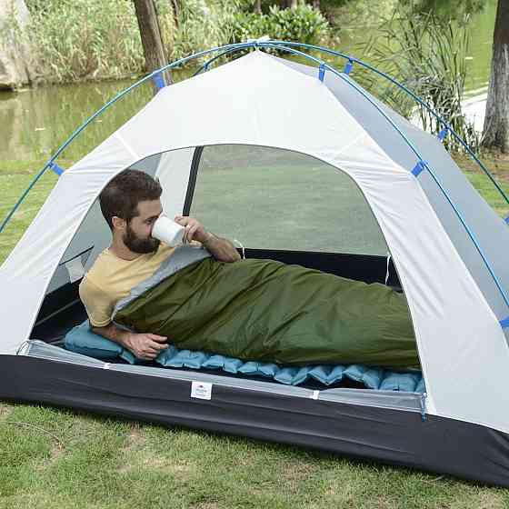 Спальник надлегкий Naturehike LW180 NH21MSD04 лівий, (15°C), p-p M, темно-зелений Київ