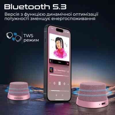 Акустическая система Promate Punch 3 Вт Pink (punch.pink) Винница