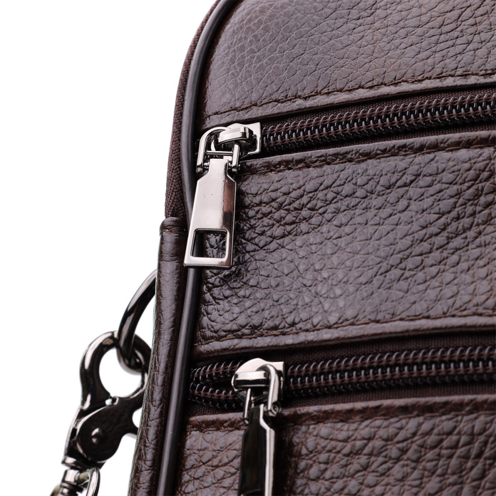 Деловая мужская сумка из натуральной кожи Коричневый (Vintage) Киев - изображение 10