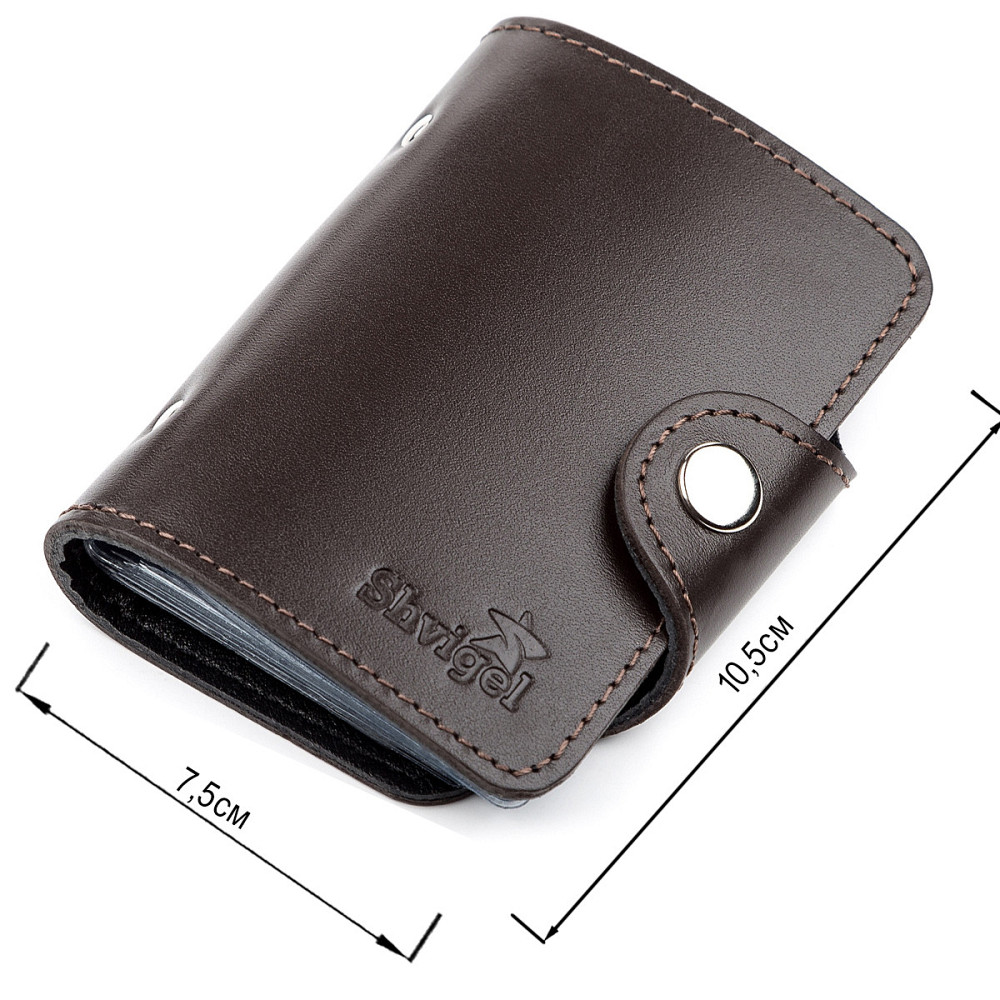 Холдер вертикальний Shvigel 13912 шкіряний Коричневий Київ - фото 3