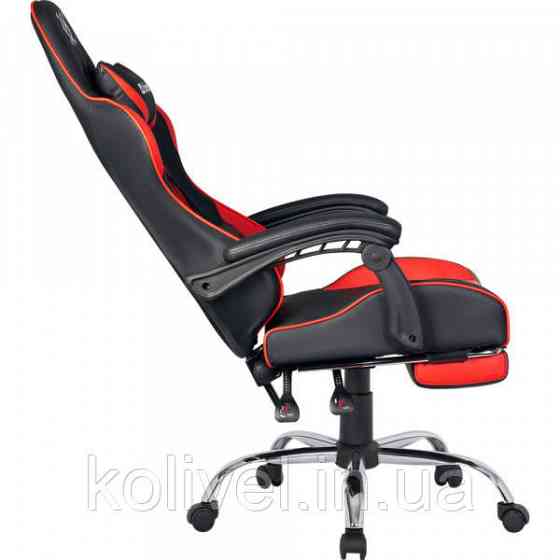 Крісло ігрове Defender Pilot, 60мм поліуретан, Black/Red (64354) Киев