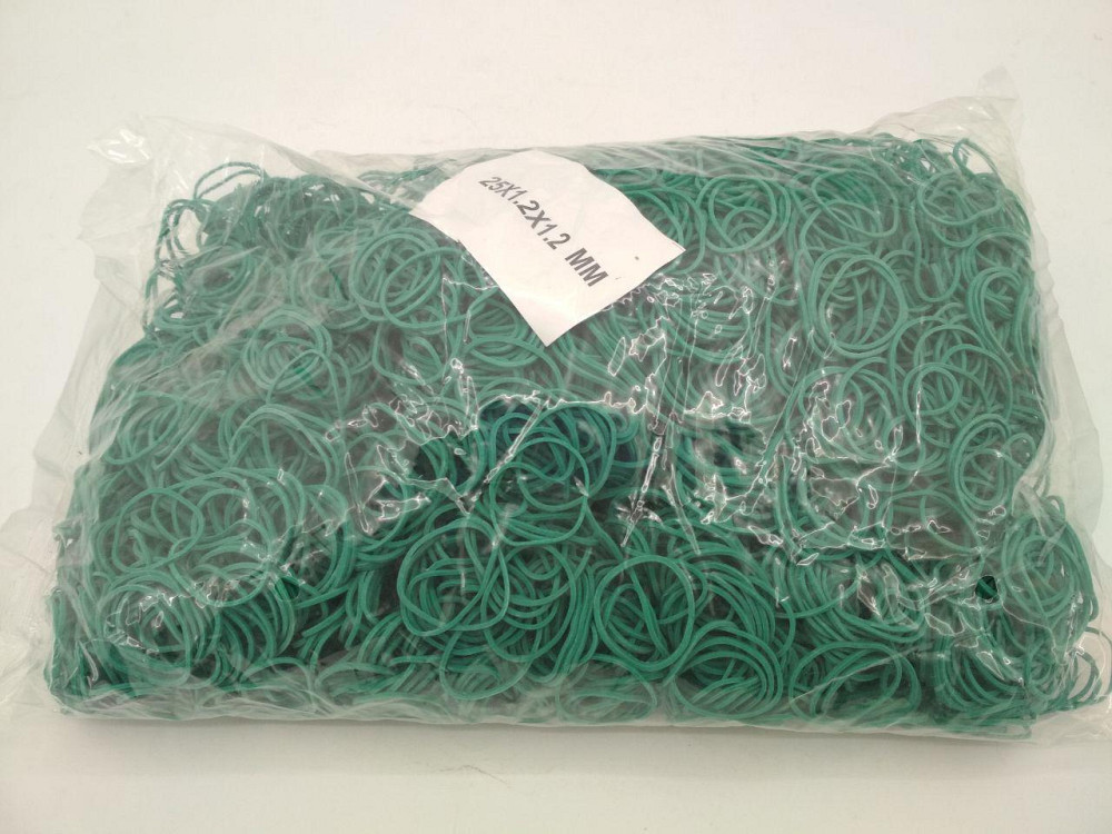 Резинки для денег канцелярские Plast №25 зеленые, банковские фиксирующие резинки для купюр 1.2 мм, 1 кг (1 пачка) Харьков - изображение 8