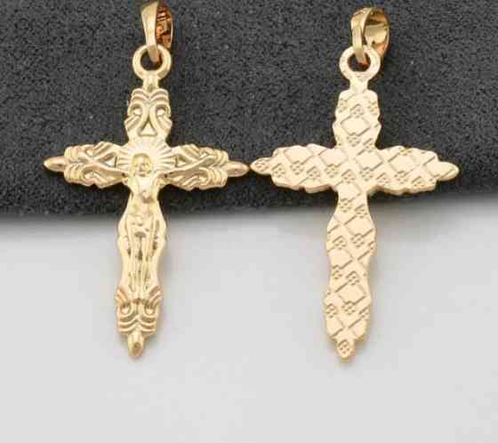 Крестик Xuping 71060, для цепочки до 3мм, размер 33*18мм, позолота 18К Киев