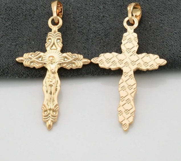 Крестик Xuping 71060, для цепочки до 3мм, размер 33*18мм, позолота 18К Киев - изображение 1