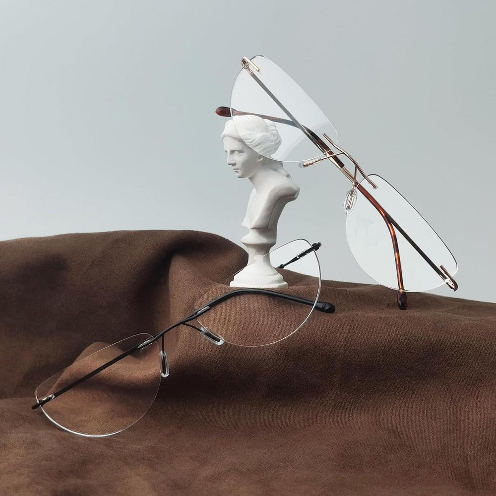 Окуляри для читання Eyekepper Rimless 4-pack прозорі безоправні напівмісяцеві +0.5 надлегкі унісекс з силіконовими носоупорами Київ - фото 5