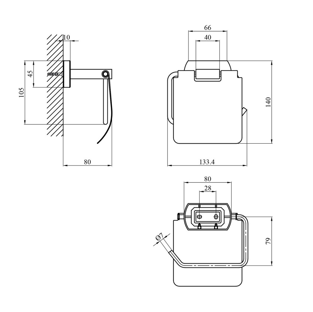 Держатель для туалетной бумаги Kroner KRP Graz - GRP95607 Киев - изображение 3